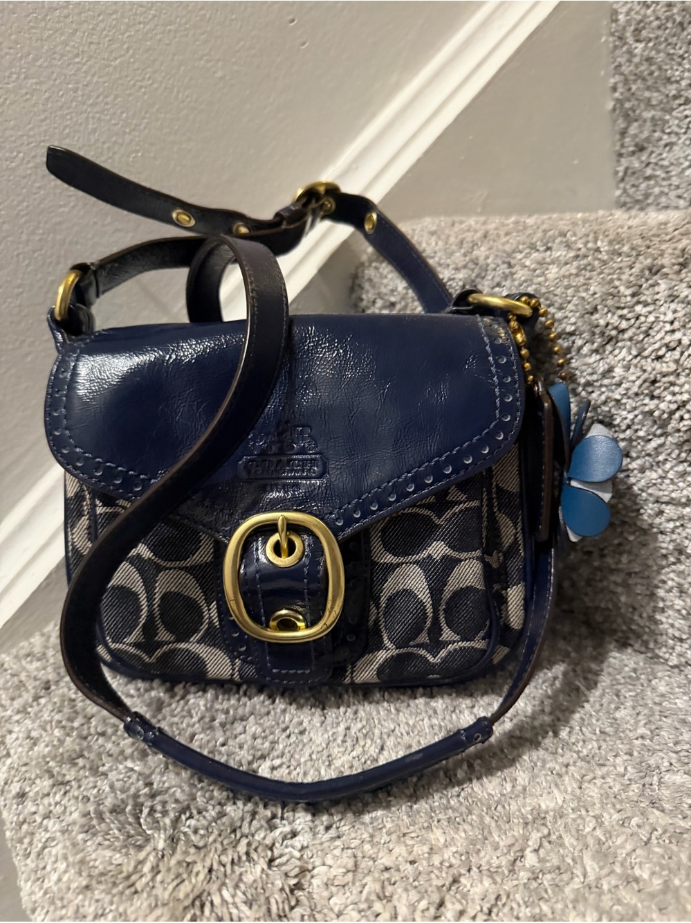 Vintage Coach Bleecker Signature Denim Jessie Swing Bag